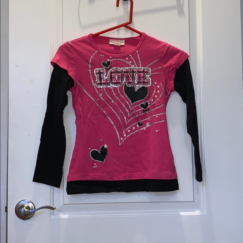 Pink Love Shirt with Khaki Pants